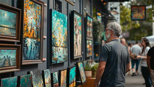 Find details of exhibitions you can attend